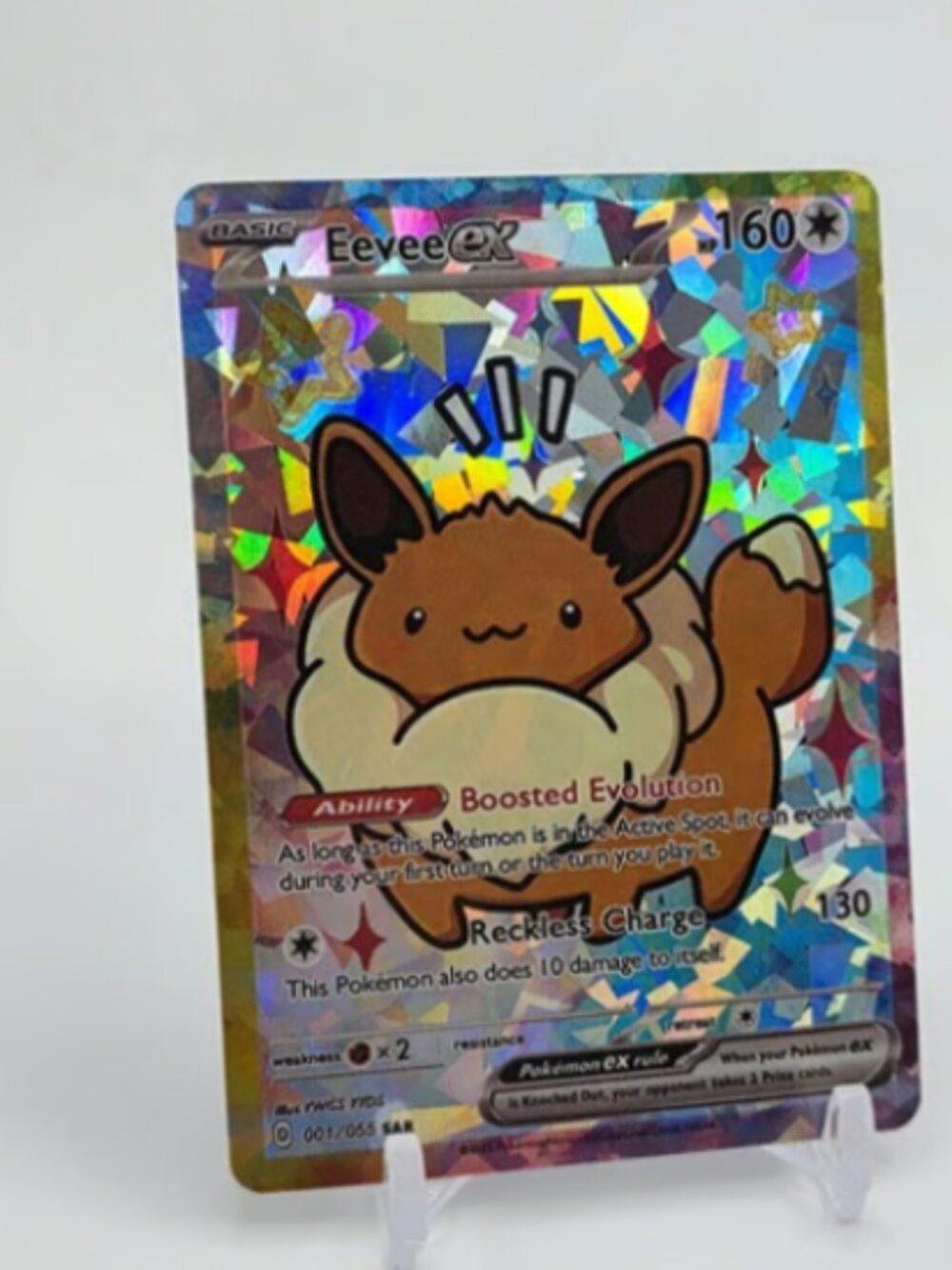 EEVEE Art Card READ DESCRIPTION: HOLO EEVEE Card EEVEE Pokemon Card p1